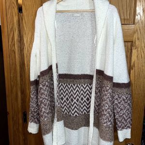 Cato Women's One Size Chunky Knit Sweater Shawl Western Open Front Cardigan